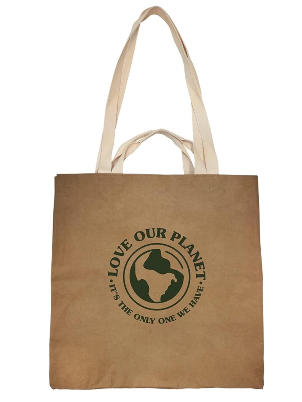 NWT “Love Our Planet” Eco Tote Bag Large Washable Paper Reusable